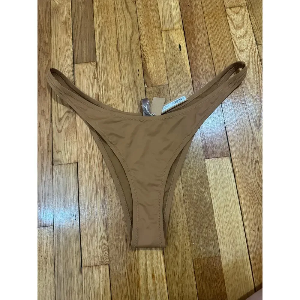 Skims size 4X RECYCLED SWIM MICRO TANGA BIKINI BOTTOM SW-TAN-0147 Almond NWT